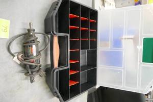 lot 79 image: Dremel and a new organizer for nuts and screws etc