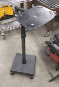 lot 107 image: Adjustable height and swinging Laptop stand