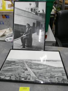 lot 133 image: Two Vintage pictures of Duluth MN railyard and skipper