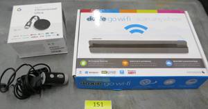 lot 151 image: Portable Doxie scanner, web cam, chromecast ultra streaming device