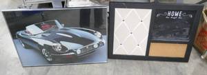 lot 162 image: Jaguar picture and a message board