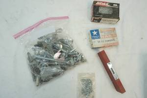 Nails, screws, bolts, small level