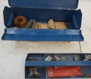 Blue Tool Box with Molding Heads