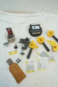 Insinkerator, corner clamps, grinder wheel