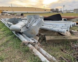 lot 69 image: Steel Guardrail  Wood Cribbing