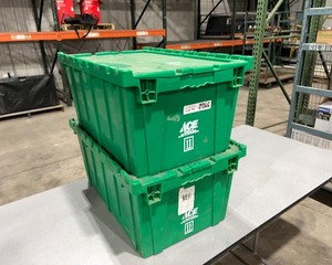 lot 1168 image: Green Storage Boxes