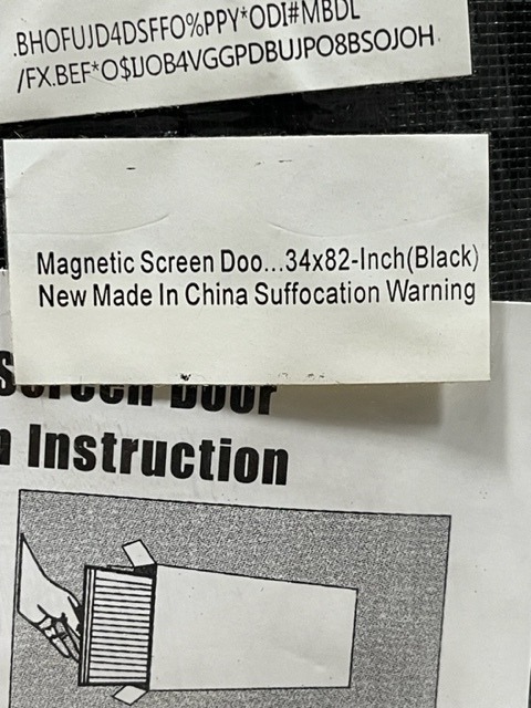 lot 45 image: Magnetic Screen Door