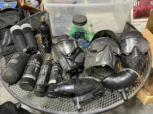 lot 54 image: Paintball Tanks, Masks