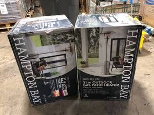 Lot of 2 Hampton Bay 48000 BTU Stainless Steel Patio Heater Customer Returns See Pictures