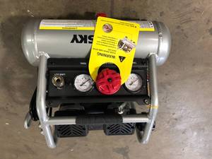 Husky 1 Gal. Portable Electric-Powered Silent Air Compressor  Customer Returns See Pictures