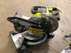 RYOBI ONE 18V Cordless 7-14 in. Compound Miter Saw (Tool Only)  Customer Returns See Pictures