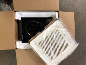 Panasonic WhisperCeiling DC Fan with Pick-A-Flow Speed Selector 110130 or 150 CFM and Flex-Z-Fast Installation Bracket  Customer Returns See Pictures