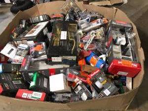 Gaylord of Assorted Door Knobs and Locks Various Models and Conditions  Customer Returns See Pictures