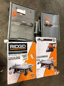 Lot of RIDGID 6.5 Amp 7 in. Blade Corded Table Top Wet Tile Saw   Customer Returns See Pictures