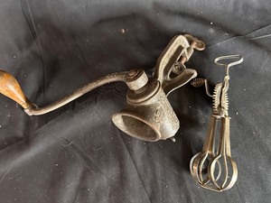 lot 365 image: Antique Hand Mixer and Food Grinder