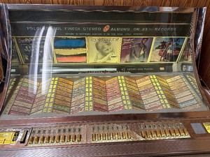 lot 373 image:  Video Added Vintage Working Seeburg Console Jukebox Full of 80s Favorites