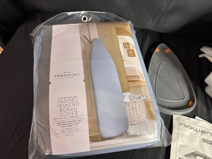 lot 426 image: Rowenta Pro Iron Steamer Iron, Ironing Board Cover - New in Packaging, Black and Decker Easy Steam Compact Iron