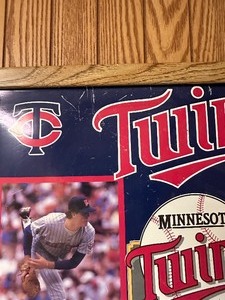 lot 450 image: Vintage 1987 MLB Minnesota Twins Wold Series Champions Framed Poster