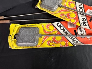 lot 470 image: Two Camp Pie Irons and Smore SticksMarshmellowHot Dog Roasting Sticks