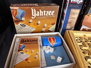 lot 478 image: Yahtzee Game, Jenga, Labyrinth Maze Game, and a 5 in 1 Game Pack