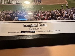 lot 488 image: 2010 Minnesota Twins Target Field Opening Day Framed Poster
