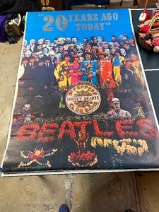 lot 387 image: Beatles 20 Years Ago Today Sgt. Peppers Lonely Hearts Club Band Poster (1987)