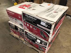 Pallet of Assorted Murray Lawn Mowers Various Sizes and Conditions Customer Returns See Pictures