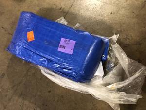 Everbilt 30 ft. x 50 ft. Blue Medium Duty Tarp  Customer Returns See Pictures