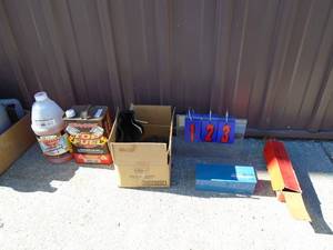 lot 123 image: Gasket cutter with material & tinker tools & rc gas. As shown.