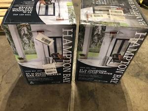 Lot of 2 Hampton Bay 48000 BTU Stainless Steel Patio Heater Customer Returns See Pictures