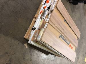 Pallet of Mixed Assorted Wooden Flooring  Various Models and Conditions  Customer Returns See Pictures