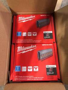 Lot of  Milwaukee 1-12 in. 9-Gauge Galvanized Staples for M18 FUEL Utility Fencing Stapler (960 Per Box)  Customer Returns See Pictures