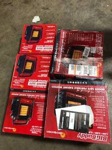 Lot of Mr. Heater Big Buddy 18,000 BTU Radiant Propane Space Heather Customer Returns See Pictures
