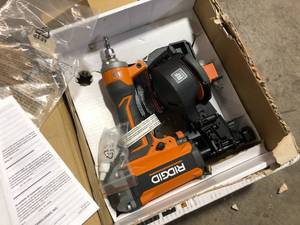 RIDGID Pneumatic 15 Deg. 1-34 in. Coil Roofing Nailer Customer Returns See Pictures