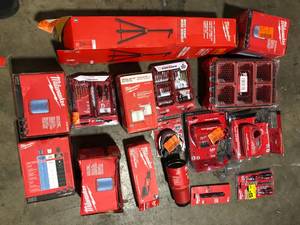 Lot of Assorted Milwaukee Tools and Hardware  Customer Returns See Pictures