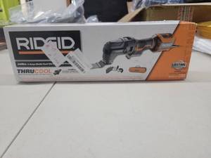 lot 4 image: RIDGID 4 Amp Corded JobMax Multi-Tool with Tool-Free Head, USED, WORKS, Missing 1 Cutter