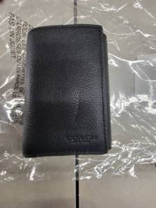 lot 12 image: Coach Men F23845 Trifold Wallet Black - Slight Scratch