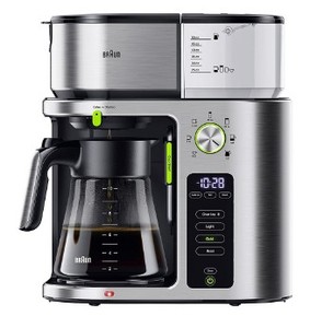 lot 13 image: NEW - Braun Multiserve Coffee Maker - Stainless, Tested Electronics, Work
