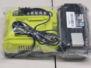 lot 30 image: Genuine Ryobi 40V Lithium-Ion 4.0 Ah Battery and Rapid Charger - NEW out of Box, Works