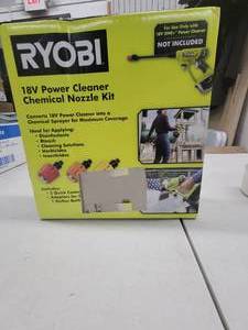 lot 43 image: Ryobi EZClean Power Cleaner Chemical Nozzle Kit Pressure Washer Accessories 7PC - NEW