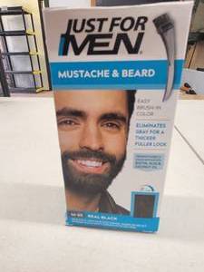 lot 47 image: JUST FOR MEN Color Gel Mustache & Beard M-55 Real Black, 1 Count