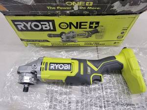 lot 53 image: Ryobi One18V 4-12 Angle Grinder - MISSING HANDLE, GUARD, WRENCH, GRINDER WHEEL. WORKS