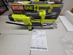 lot 82 image: Ryobi 18V Volt Cordless Grease Gun P3410 (Tool- Only) - Slightly Used, Works
