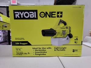 lot 86 image: RYOBI ONE 18-Volt Lithium-Ion Cordless Mister with 2.0 Ah Battery and Charger Included -Slightly Used, Works