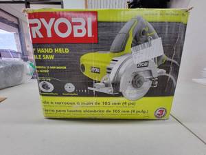 lot 97 image: Ryobi 4 Hand-Held AC Tile Saw, NEW, Works