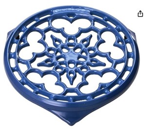 lot 84 image: Le Creuset Enameled Cast Iron Deluxe Round Trivet, 9, Marseille, NEW