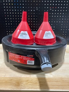 lot 18 image: Oil Drain Pan and Funnels