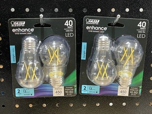 lot 62 image: Feit Electric 40 Watt Daylight LED A15 Bulbs
