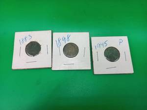 lot 10 image: Collection Of Three Pennies