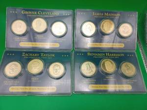 lot 14 image: Collection Of Four Presidential One Dollar Coin Sets